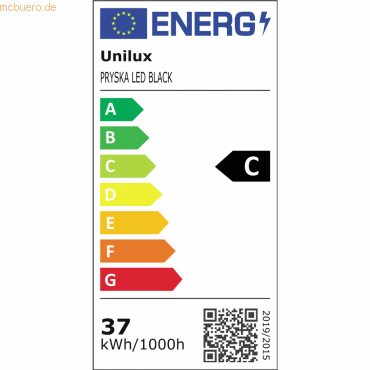 Unilux Deckenfluter Pryska 400153677 schwarz Unilux Deckenfluter Pryska 400153677 schwarz von Unilux