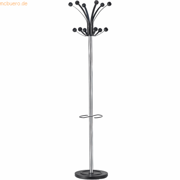 Unilux Garderobenständer Hakea chrom/schwarz Höhe 176cm Unilux Garderobenständer Hakea chrom/schwarz Höhe 176cm von Unilux