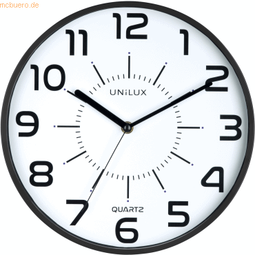 Unilux Wanduhr Pop 28 cm schleichende Zeiger schwarz Unilux Wanduhr Pop 28 cm schleichende Zeiger schwarz von Unilux