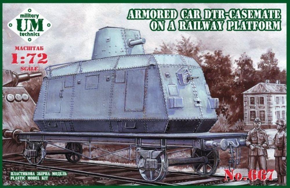 Armored car DTR-casemate on railway plat von Unimodels