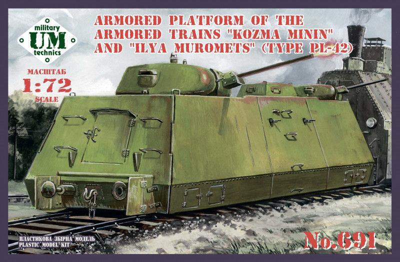 Armored platform of the armored trains Kozma Minin and Ilya Muromets von Unimodels