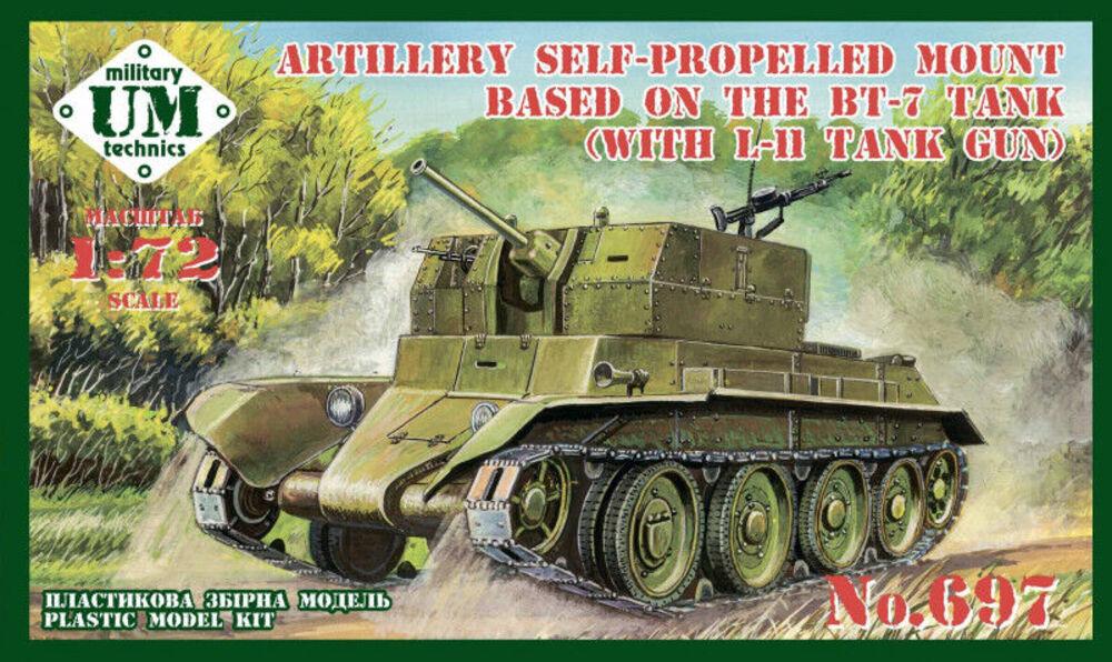 Artillery self-propeled mount based on the BT-7 tank (with L-11 tank gun) von Unimodels