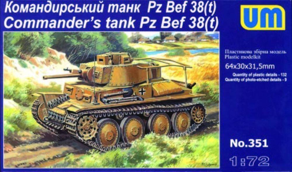 Pz Bef 38 (t) Commanders Tank von Unimodels