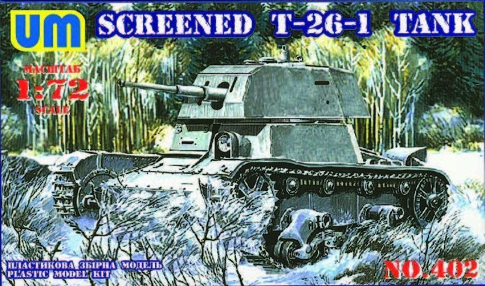 Screened T-26-1 tank von Unimodels