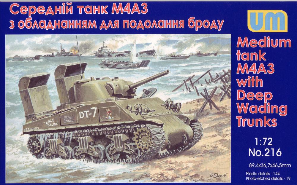 Tank M4A3 with Deep Wading Trunks von Unimodels