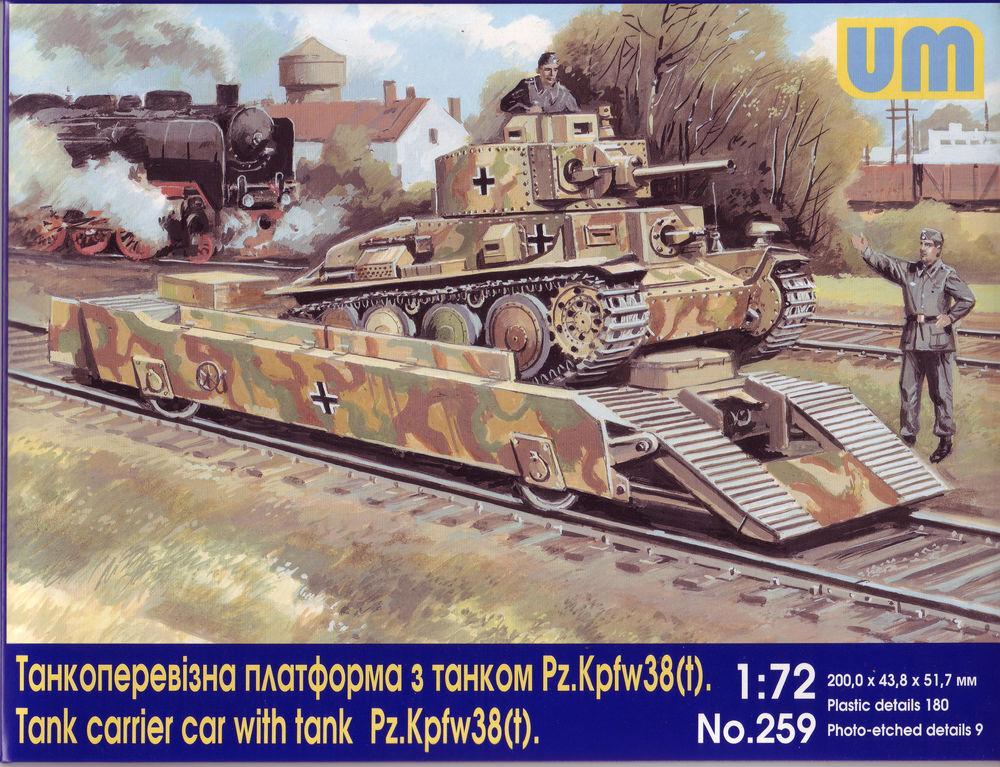 Tank carrier car with Pz.Kpfw. 38(t) von Unimodels