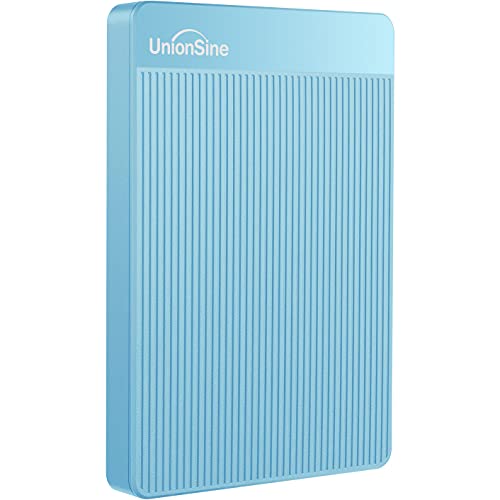 UnionSine Externe Festplatte 500GB ultradünn tragbar 2,5 Zoll USB 3.0, SATA, Festplattenspeicher für PC, Mac, Desktop-Computer, Laptop, Wii U, Xbox, PS4 (Blau) HD2510 von UnionSine