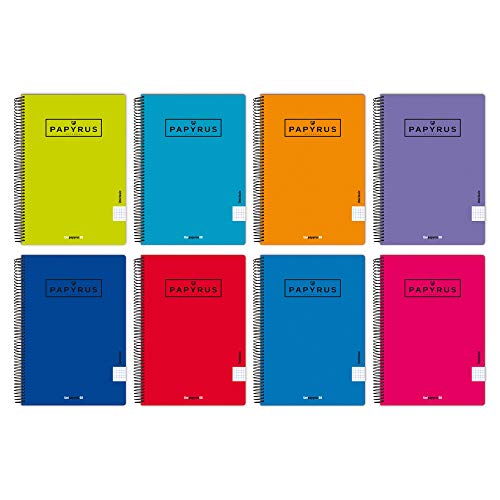 Unipapel 98442095 Packung mit 5 Notizbüchern, einfarbig, Papier 90 g, 80 Blatt, zufällige Farben, Deckel aus Polypropylen von Unipapel