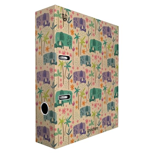 Unipapel AZ-Ordner, 2 Ringe mit Hebel, Kraft A4, 100% recycelt, Rücken 65 mm, mit Öse und Rado, Uninature Design India, FSC Recycled 100%, perfekt für das Heimbüro Unipapel AZ-Ordner, 2 Ringe mit Hebel, Kraft A4, 100% recycelt, Rücken 65 mm, mit Öse und Rado, Uninature Design India, FSC Recycled 100%, perfekt für das Heimbüro von Unipapel