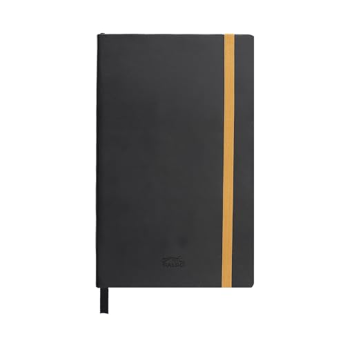 Unipapel FlexiView Notizbuch, Softcover, mit linierter Anzeige, Schwarz, mit glatten Blättern, weicher Einband, Größe 13 x 21 cm, 80 Blatt von Unipapel