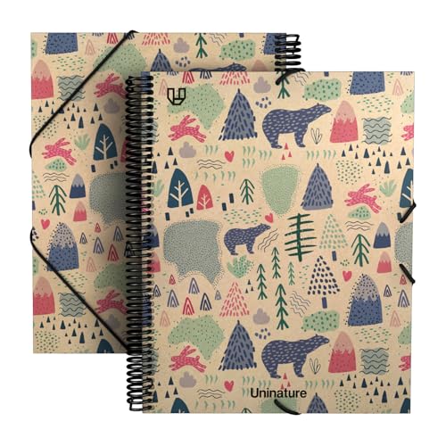 Unipapel - Mappe mit transparenten Hüllen mit Spiralbindung, A4, Maxiplás Uninature Design Alaska, Deckel aus Karton und 100% recyceltem Kraftpapier, 40 Fächer, FSC-zertifiziert, perfekt für Unipapel - Mappe mit transparenten Hüllen mit Spiralbindung, A4, Maxiplás Uninature Design Alaska, Deckel aus Karton und 100% recyceltem Kraftpapier, 40 Fächer, FSC-zertifiziert, perfekt für von Unipapel