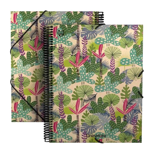 Unipapel - Mappe mit transparenten Hüllen mit Spiralbindung, A4, Maxiplás Uninature Design Amazonas, Einband aus Karton und 100% recyceltem Kraftpapier, 40 Fächer, FSC-zertifiziert, perfekt für Unipapel - Mappe mit transparenten Hüllen mit Spiralbindung, A4, Maxiplás Uninature Design Amazonas, Einband aus Karton und 100% recyceltem Kraftpapier, 40 Fächer, FSC-zertifiziert, perfekt für von Unipapel