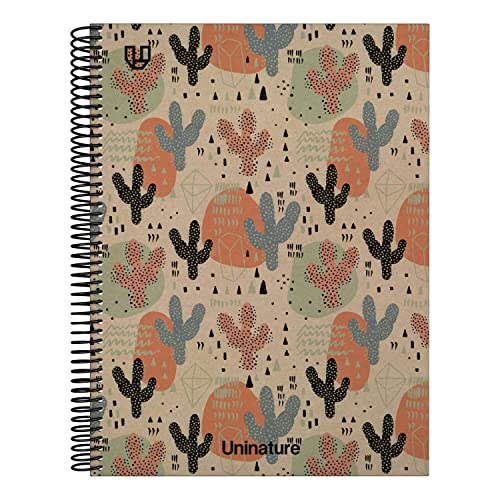 Unipapel Recyceltes Schulheft A4 | 100 Blatt 5 x 5 90 g | kariert | 5 seitliche Bänder | Uninature Design Cactus | FSC Recycled 100% Unipapel Recyceltes Schulheft A4 | 100 Blatt 5 x 5 90 g | kariert | 5 seitliche Bänder | Uninature Design Cactus | FSC Recycled 100% von Unipapel