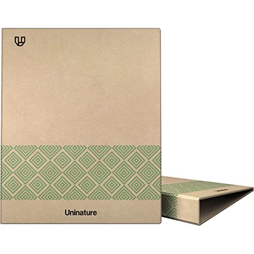 Unipapel Ringbuch aus Kraftpapier, A4, 100% recycelt, grün, 4 Ringe, 25 mm, D-Form, FSC-zertifiziert von Unipapel
