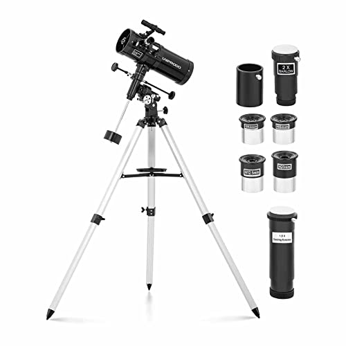 Uniprodo Uni_Telescope_08 Teleskop 1.000 mm Ø 114 mm Tripod-Stativ Barlowlinse Mondfilter Aufrichtlinse Okularauszug 1,25" Newton-Reflektor Fernrohr Uniprodo Uni_Telescope_08 Teleskop 1.000 mm Ø 114 mm Tripod-Stativ Barlowlinse Mondfilter Aufrichtlinse Okularauszug 1,25" Newton-Reflektor Fernrohr von Uniprodo