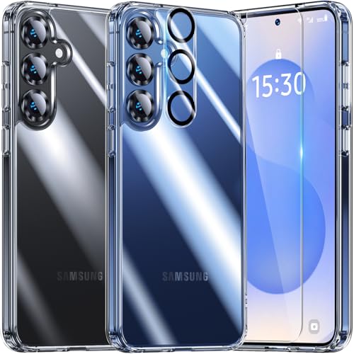 UniqueMe für Samsung Galaxy S25 Hülle - Handyhülle für Samsung S25 Case, 5 in 1 Set Rundumschutz Schutzhülle Cover,1 Handyhülle & 2 Schutzfolie & 2 Kameraschutz - Transparent UniqueMe für Samsung Galaxy S25 Hülle - Handyhülle für Samsung S25 Case, 5 in 1 Set Rundumschutz Schutzhülle Cover,1 Handyhülle & 2 Schutzfolie & 2 Kameraschutz - Transparent von UniqueMe