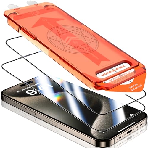 UniqueMe für iPhone 15 Pro Schutzfolie, [Unzerbrechlich Bruchsicher] [Full Schutz] [Kein Staub Keine Blasen] Panzer Schutz Glas Displayschutzfolie für iPhone 15 Pro Folie von UniqueMe