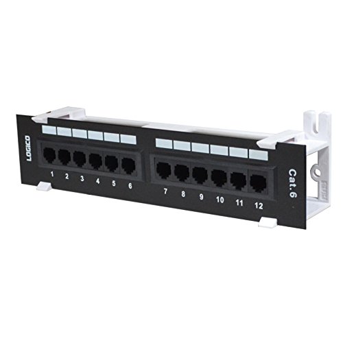 Unirise, USA Patchpanel mit 12 Anschlüssen, 1RMU, CAT6, Typ 110 von Unirise, USA