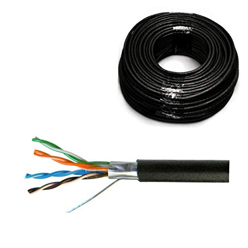Cat5e FTP STP geschirmt Outdoor Netzwerk Kabel extern, Underground schwarz – Solid Kupfer von Unispectra