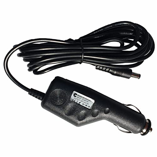 Unispectra 12–24 V DC 2,5 A 2500 mA Kfz-Ladegerät-Netzteil-Adapter, 5,5 mm x 2,1 mm, 2,5 mm Kabel/Kabel, 3 m Länge (12–24 V) von Unispectra