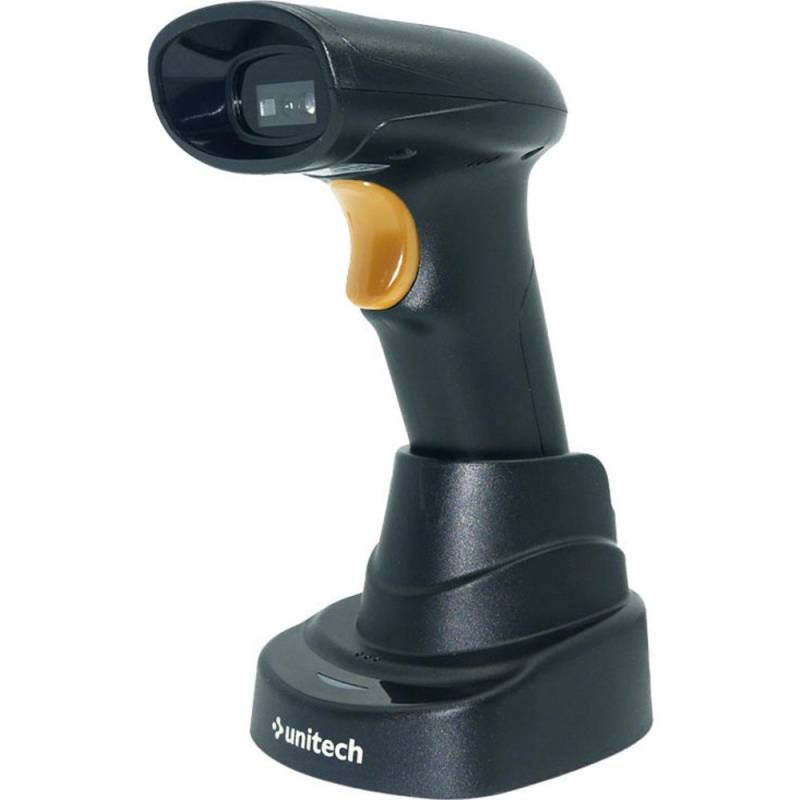 UNITECH MS822B, 2D SR Imager, 2.4G wireless Bluetooth, cradle (integrated with 2.4G Dongle), USB.Comes with scanner (battery integrated - up to 40 hours operation time), cradle with integrated USB dongle and USB type-C cable. (MS822-2UBU02-SG) von Unitech