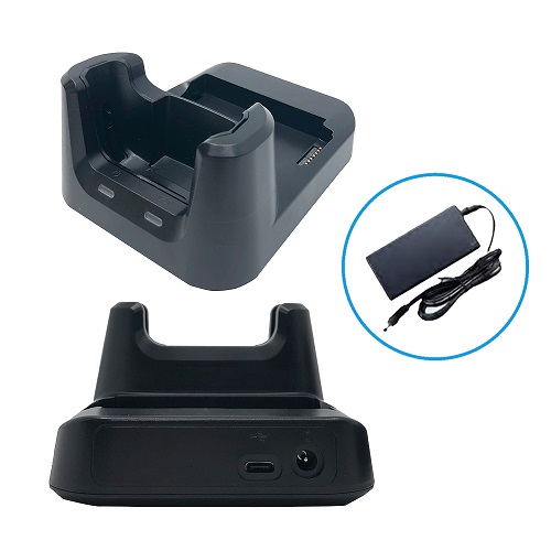 Unitech HT330 USB-Dockingstation mit 1 Steckplatz und Ersatzakkusteckplatz - Nicht im Lieferumfang enthalten, aber optionales Zubehör: 3-poliges Netzkabel EU oder UK (5000-900099G) von Unitech
