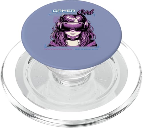 Gaming - Gamer Girl Digital World PopSockets PopGrip für MagSafe Gaming - Gamer Girl Digital World PopSockets PopGrip für MagSafe von United Labels