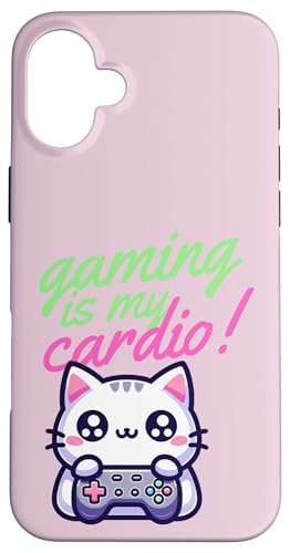 Süße Katze - Gaming is my cardio Fun Hülle für iPhone 16 Plus Süße Katze - Gaming is my cardio Fun Hülle für iPhone 16 Plus von United Labels