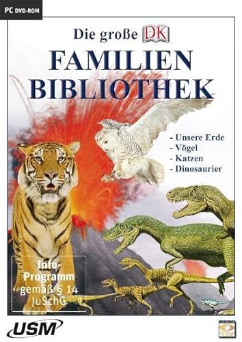 Die große Dorling Kindersley Familienbibliothek - Unsere Erde, Katzen, Vögel und Dinosaurier (DVD-ROM) von United Soft Media Verlag