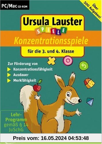Ursula Lauster: Neue Konzentrationsspiele für die 3. und 4. Klasse von United Soft Media Verlag