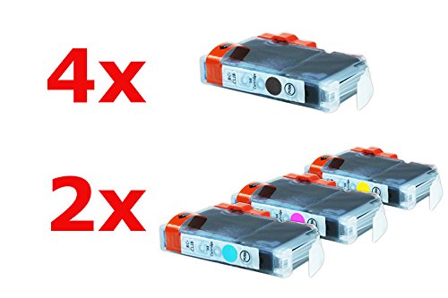 Kompatibel für Canon Pixma MX 850 Tinten Sparset Black, Cyan, Magenta, Yellow - CLI-8 / 0620B001-0623B001 - Inhalt: 10 x 12 ml ml von United Toner