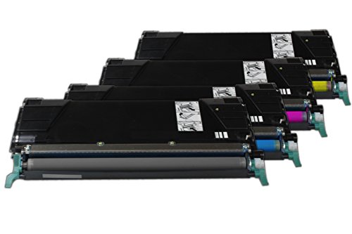 Rebuilt für Lexmark C 534 DTN - C522 - Toner CMYK - Für ca. 1 x 4.000 & 3 x 3.000 Seiten (5% Deckung) von United Toner