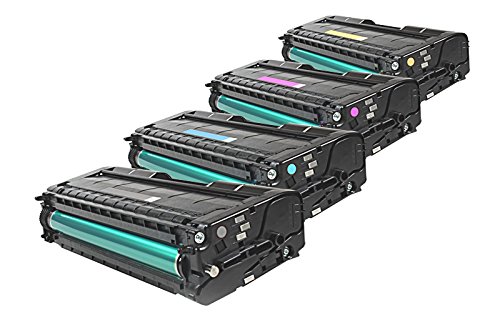 Rebuilt für Nashuatec SP C 222 SF - 406094/406097 / 406099/406106 - Toner Sparset Black, Cyan, Magenta, Yellow - Für ca. 4 x 2.000 Seiten (5% Deckung) von United Toner