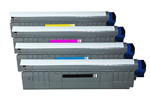 Rebuilt für OKI C 830 DN - C810 / 44059105-44059108 - Toner Sparset Black, Cyan, Magenta, Yellow - Für ca. 4 x 8.000 Seiten (5% Deckung) von United Toner