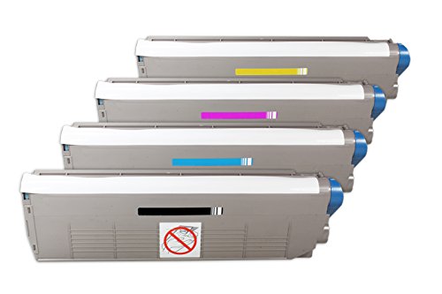 Rebuilt für OKI C 9300 N - 4193605-41963608 - Toner Sparset Black, Cyan, Magenta, Yellow - Für ca. 4 x 15.000 Seiten (5% Deckung) von United Toner