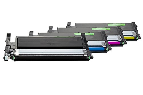 United Toner Rebuilt für Samsung Xpress C 410 W Toner Sparset Black, Cyan, Magenta, Yellow - CLP-360 / CLT-P406C - Für ca. 1 x 1.500 & 3 x 1.000 Seiten (5% Deckung) von United Toner