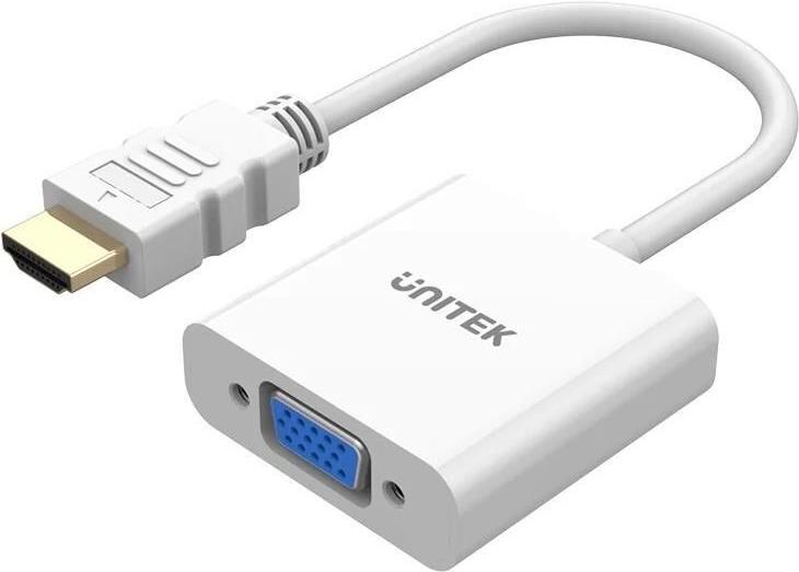 UNITEK HDMI - VGA ADAPTER, FULLHD 60HZ, WEISS, M/W (Y-6333C01) von Unitek