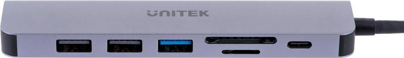 UNITEK HUB USB-C H1118A, USB-A x3, USB-C, HDMI, SD, microSD (H1118A) von Unitek