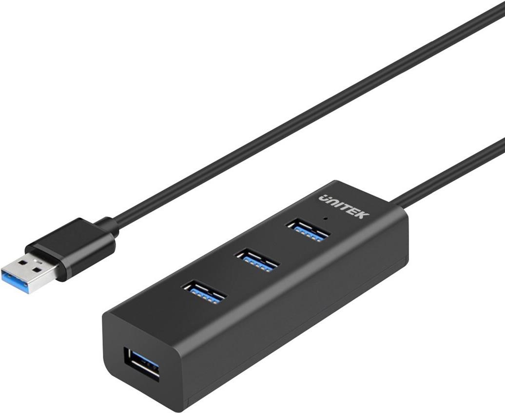 UNITEK Y-3089V01 Schnittstellen-Hub USB 3.2 Gen 1 (3.1 Gen 1) Type-A 5000 Mbit/s Schwarz (Y-3089V01) von Unitek