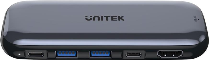 UNITEK uHUB H6 - USB Typ-C - HDMI - USB 2.0 - USB 3.2 Gen 1 (3.1 Gen 1) Type-A - USB Typ-C - 10000 Mbit/s - 60 Hz - 3860 x 2160 - 3860 x 2160 Pixel (D1046A) von Unitek