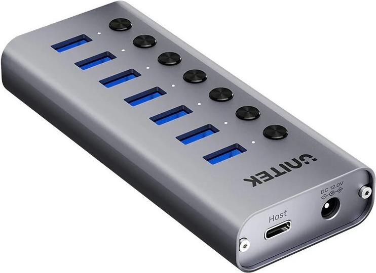 USB-A 3.0 5 Gbps Hub mit 7-in-1 Schalter Unitek H1314A01-EU (H1314A01-EU) von Unitek