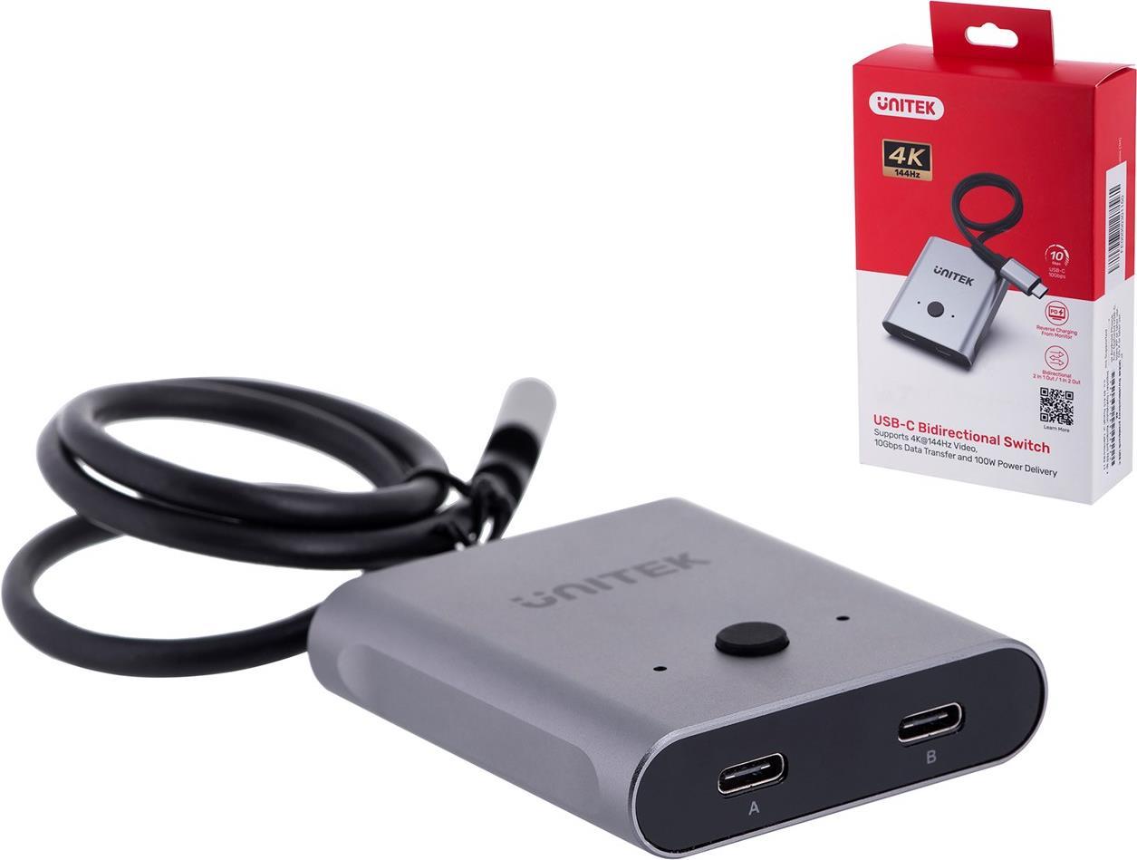 Unitek Zwei-Wege Signalschalter USB-C, 2 in 1 out 4K (D1078A) von Unitek