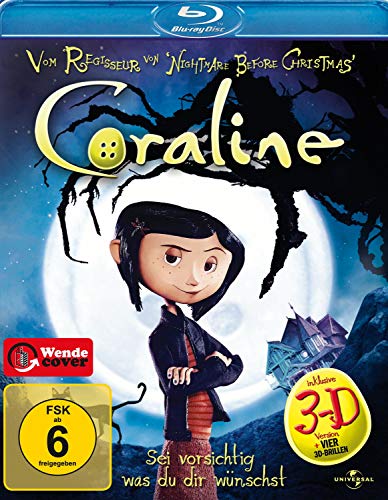 Coraline (inkl. 3D Version + vier 3D-Brillen) [Blu-ray] von Universal Cards