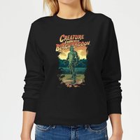 Universal Monsters Der Schrecken Vom Amazonas Illustrated Damen Pullover - Schwarz - M von Universal Monsters