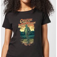 Universal Monsters Der Schrecken Vom Amazonas Illustrated Damen T-Shirt - Schwarz - M von Universal Monsters