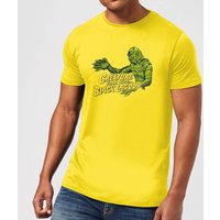 Universal Monsters Der Schrecken Vom Amazonas Retro Crest Herren T-Shirt - Gelb - L von Universal Monsters