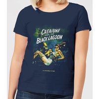 Universal Monsters Der Schrecken Vom Amazonas Vintage Poster Damen T-Shirt - Navy Blau - XXL von Universal Monsters