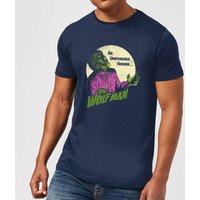 Universal Monsters Der Wolfsmensch Retro Herren T-Shirt - Navy Blau - S von Universal Monsters