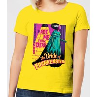 Universal Monsters Retro Bride Of Frankenstein Damen T-Shirt - Gelb - M von Universal Monsters