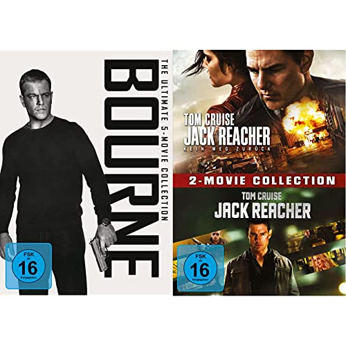Bourne - The Ultimate 5-Movie Collection [5 DVDs] & Jack Reacher & Jack Reacher - Kein Weg zurück - 2-Movie Collection (DVD) von Universal Pictures Germany GmbH